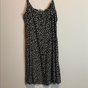 Floral black and white dress